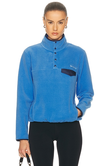 Serif Logo Buttoned Polar Jacket