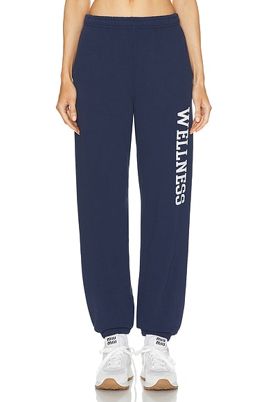Sporty & Rich Wellness Ivy Sweatpant in Navy & White