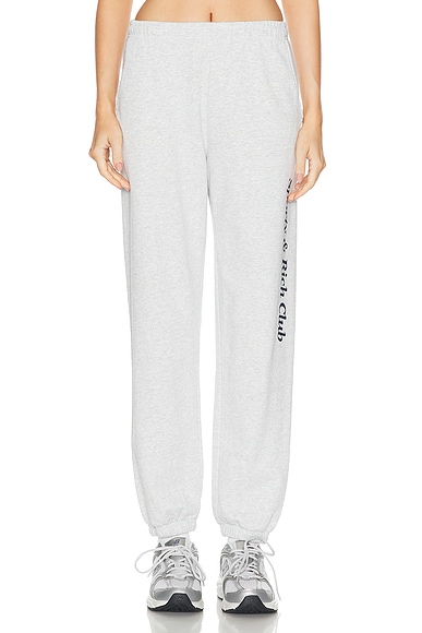 Shop Sporty And Rich Starter Sweatpant In Heather Grey & Navy
