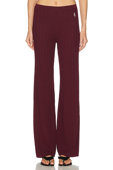 Signature Logo Ribbed Pant