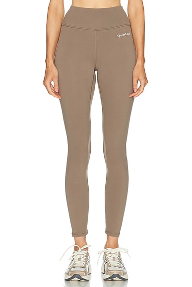 Sporty & Rich Serif Logo Legging in Sand