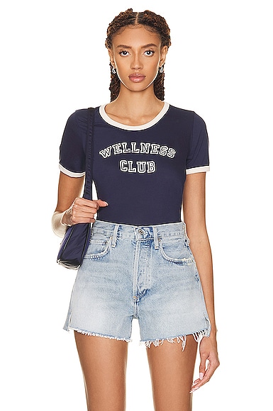 SPORTY AND RICH WELLNESS CLUB RINGER TEE