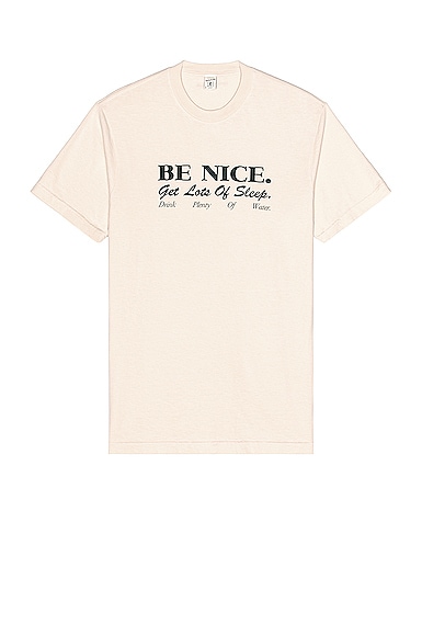 Sporty & Rich Be Nice Tee in Cream