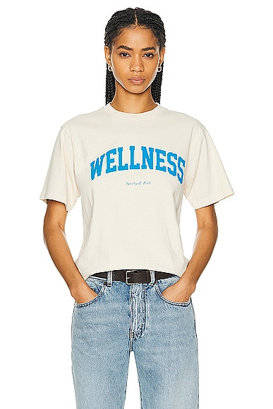 Sporty And Rich Wellness Ivy T-shirt In Cream