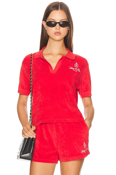 Vendome Terry Polo Top