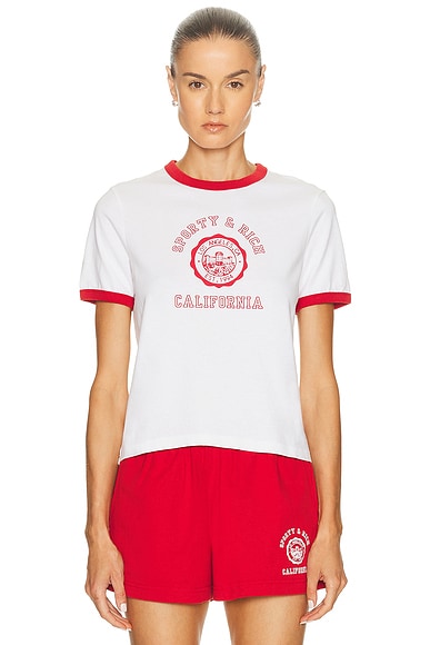 California Emblem Ringer Tee