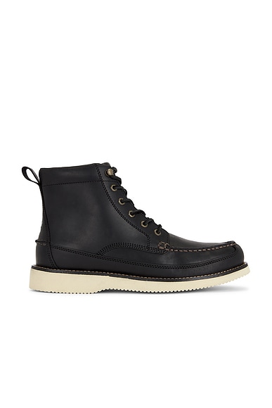 Sperry x One of these Days Tony Moc Boot in Black Leather Smooth