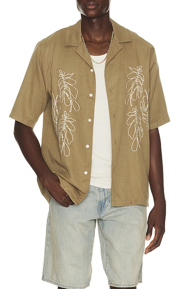 SAMSOE SAMSOE Saoscar Ax Shirt in Dusky Green