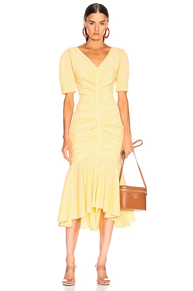 staud katie gingham midi-dress Staud Katie Dress