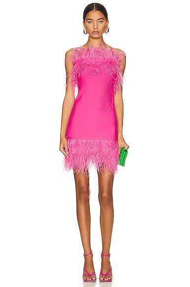 Staud Etta Dress in Shocking Pink
