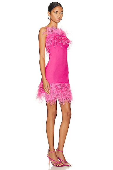 Shop Staud Etta Dress In Shocking Pink