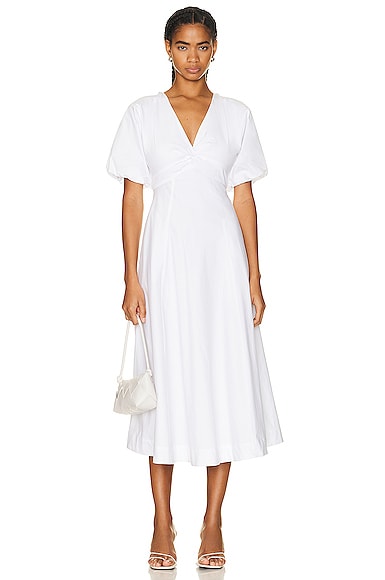 Staud Finley Dress in White