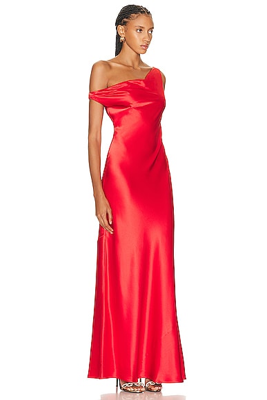 Shop Staud Ashanti Dress In Red Rose