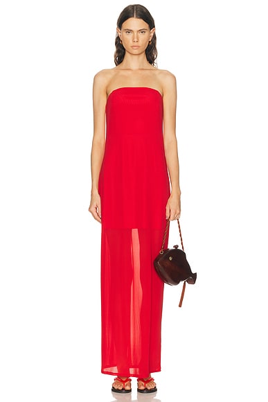 Staud Liliana Dress in Tomato