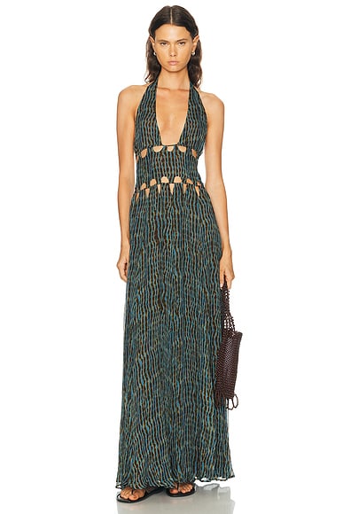 Staud Zaria Dress in Tidal Shell