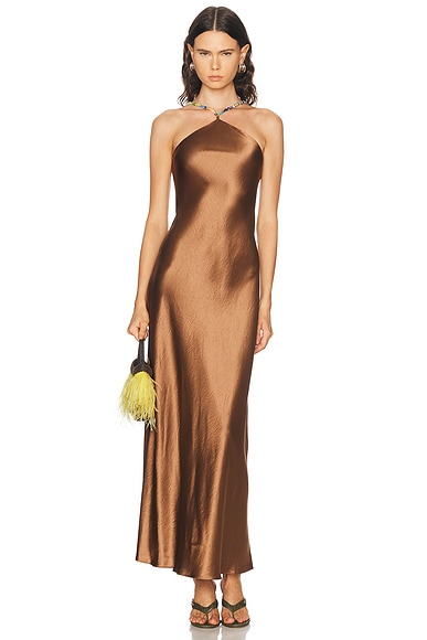 Staud Cadence Dress in Cigar