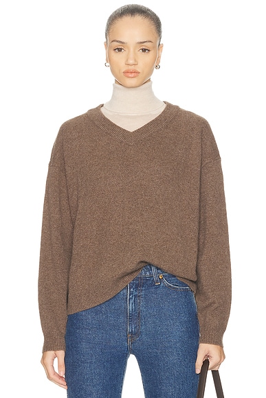 Staud Doris Cashmere Sweater in Truffle