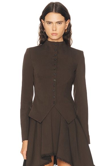 Staud Adrian Jacket in Earth