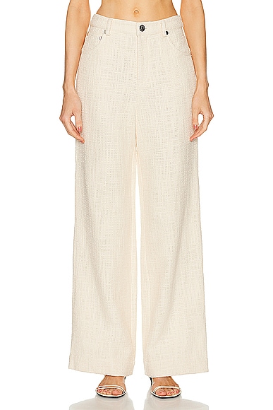 Shop Staud Grayson Pant In Ivory