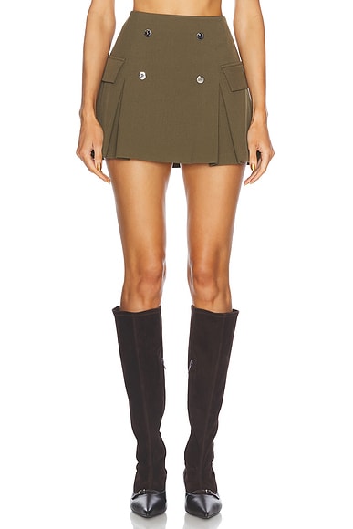 Staud Division Skirt in Sergeant Green