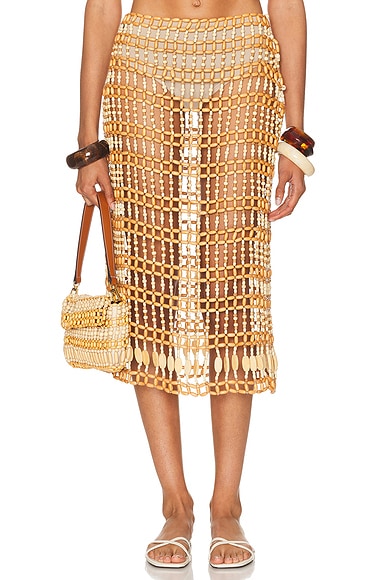 Staud Abaco Skirt in Natural