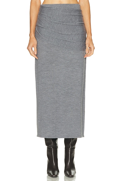 Staud Wilma Skirt in Heather Grey | FWRD