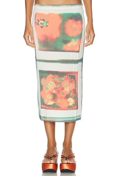 Staud Noemi Skirt in Superbloom Scarf