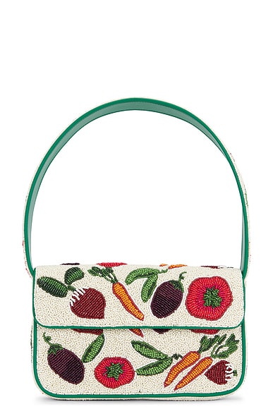 Staud Tommy Beaded Bag in Crudite