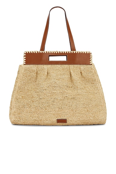 Staud Rue Tote Bag in Natural & Tan