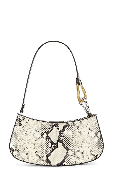 Staud Ollie Bag in White Snake