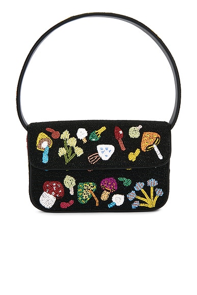 Staud Tommy Beaded Bag in Shroomscape