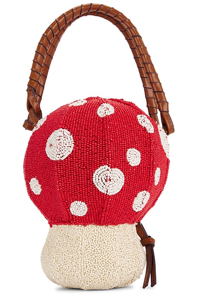 Staud Shroom Beaded Bag in Mushroom