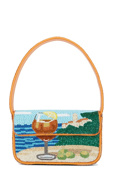 Staud Tommy Beaded Bag in Summer Spritz