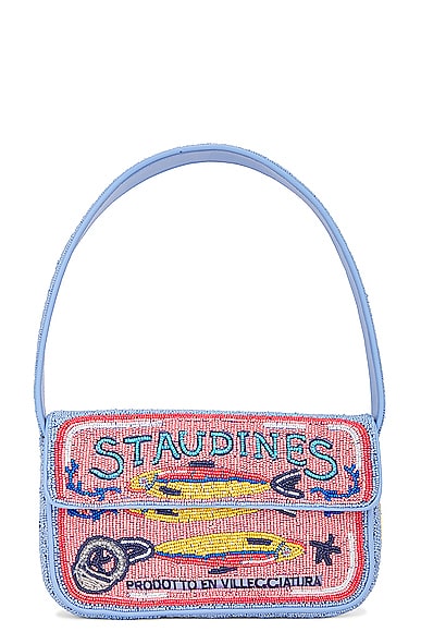 Staud Tommy Beaded Bag in Staudines Pink