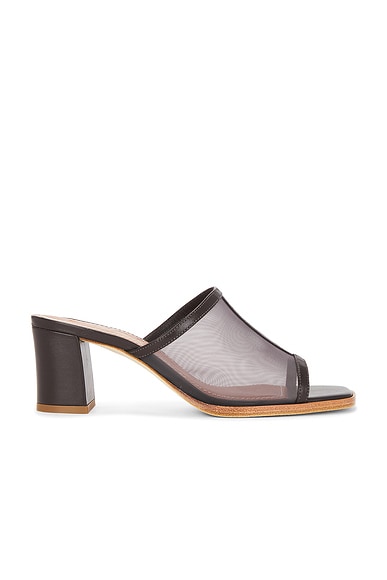 Staud Alessandra Heel in Espresso Mesh