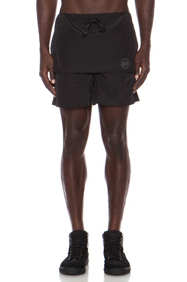 Stampd Poly Trunks in Black | FWRD