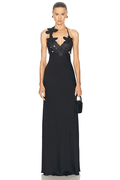 SILVIA TCHERASSI Lua Dress in Black | FWRD