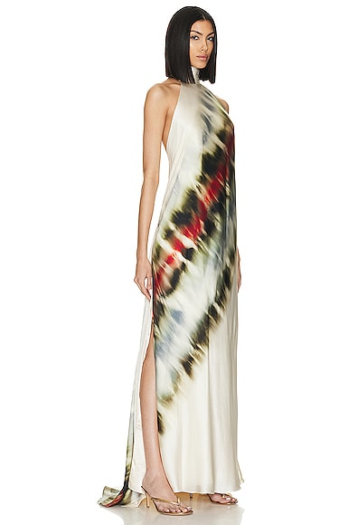 Shop Silvia Tcherassi Sheryll Dress In Multi Linear Distortion