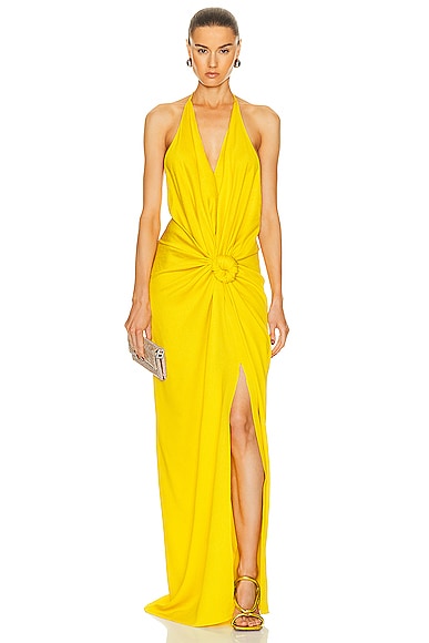 SILVIA TCHERASSI Torgiano Dress in Yellow