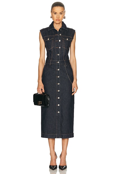 Sportmax Farfalla Dress in Midnight Blue