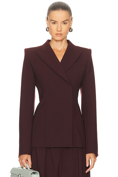 Sportmax Fitted Blazer in Wine