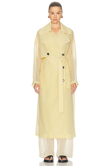Sportmax Fata Trench Coat in Vanilla