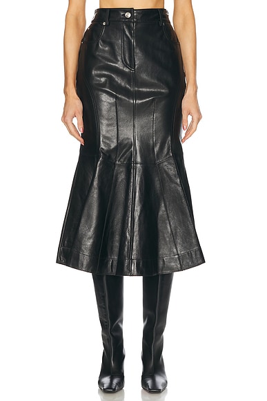Papiro Leather Skirt
