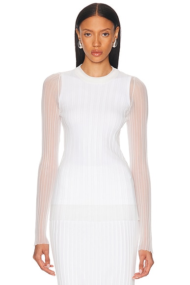 Sportmax Acino Top in Optical White