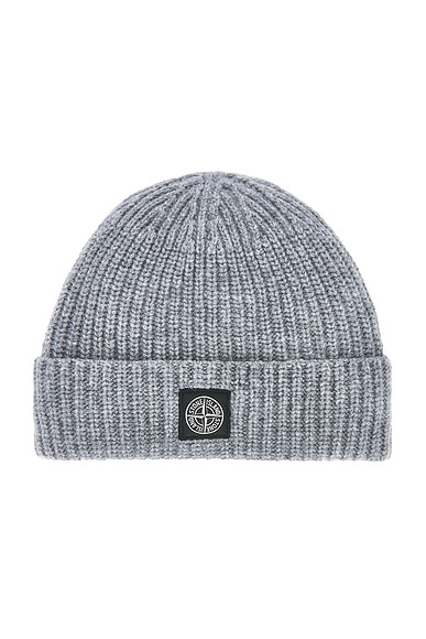 Stone Island Beanie in Cement Melange