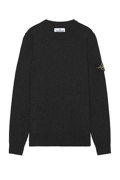 Stone Island Crewneck Sweater in Melange Charcoal