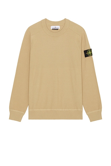 Stone Island Crew Neck Sweater in Biscuit