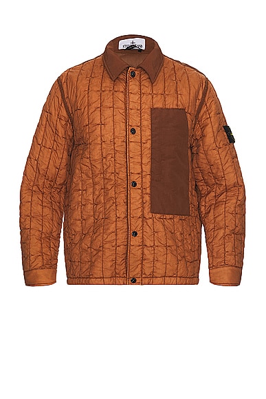Shop Stone Island Jacket In Rust