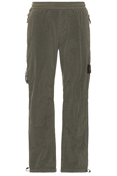 Stone Island Nylon Metal Pant in Military Green
