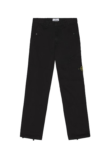 Stone Island Garment Dyed Trousers in Black